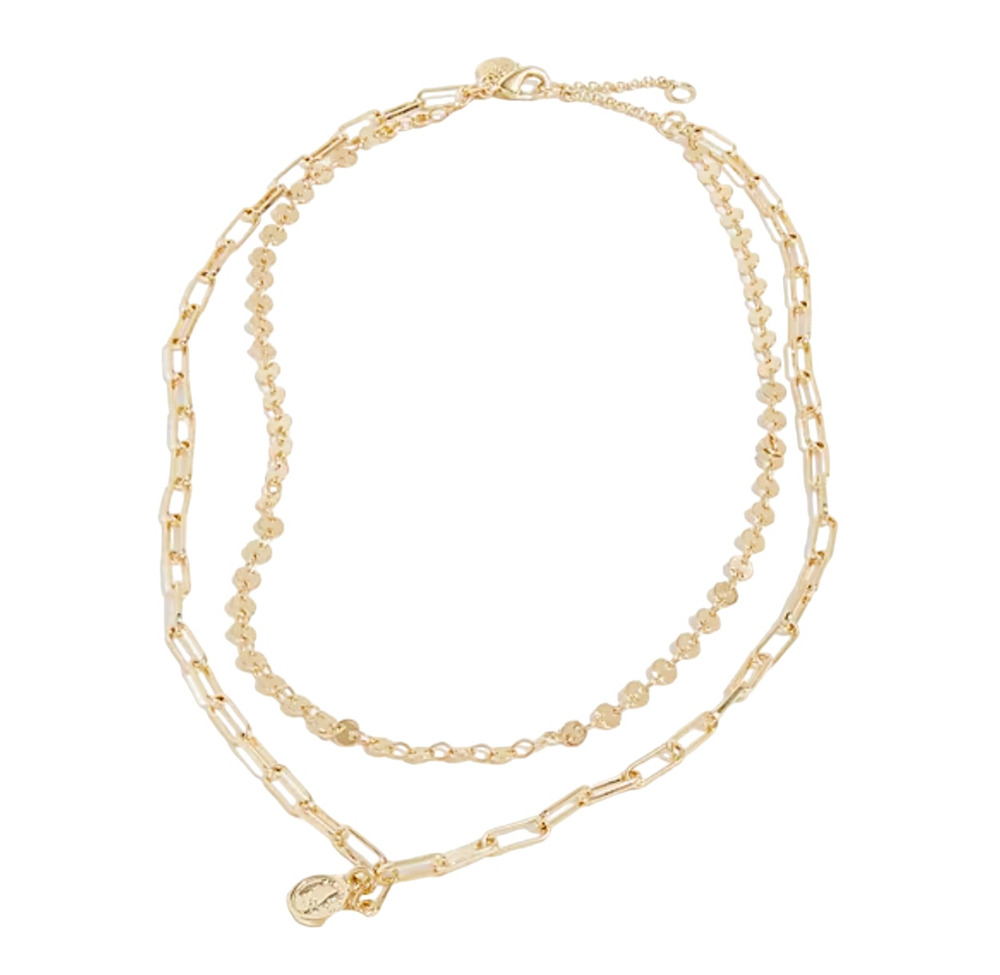 NWT J. Crew Gold Small Coin and Pearl Layering Necklace